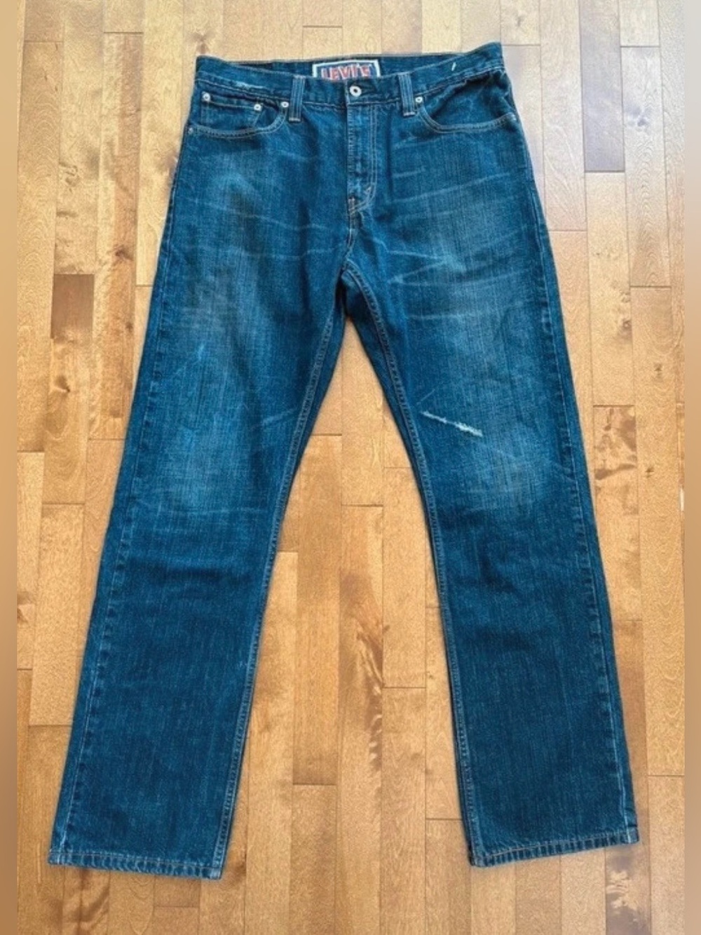Title: Levi's 514 Men's Slim Straight Jeans W34 L32 Dark Wash Denim